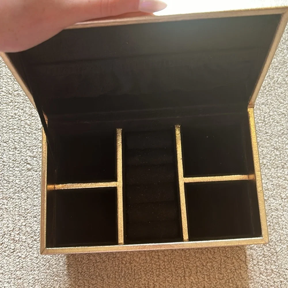 restoration hardware gold jewelry box